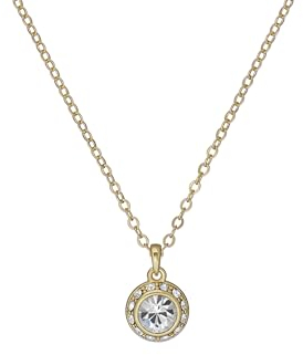 Ted Baker Soltell Solitaire Halskette mit funkelndem Kristall für Frauen (Goldton/Kristall)
