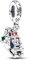 Amuefer Christmas Sleigh 2023 Charms für Armbänder 925 Sterling Silber mit Cubic Zirkonia Anhänger für Halsketten Geburtstag Weihnachten Schmuck Geschenke für Frauen Mädchen