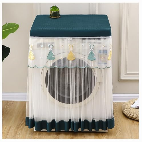 FUELIX Cubierta para Lavadora/Secadora, Tapa de Lavadora, Mueble Lavadora Exterior, Resistente Al Polvo Cubierta Protector Protectora Sol y Polvo para Lavadoras De Carga Frontal G