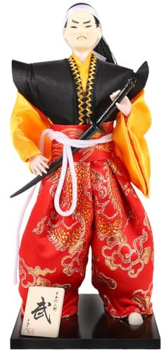 Toyvian Samurai-Figur, Sammelpuppe, japanische Samurai-Statue, Actionfigur, Ornament, Samurai, japanische Figur, Ornament, Desktop-Dekor