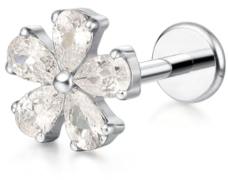 limerencia 18G Tragus Piercing, Medizinische Titan Lippenpiercing Hypoallergen Helix Piercing ohr, Labret Stecker mit 6mm 8mm 10mm Stäbe für Bauchnabel Zunge Augenbraue Lippe Septum Nase