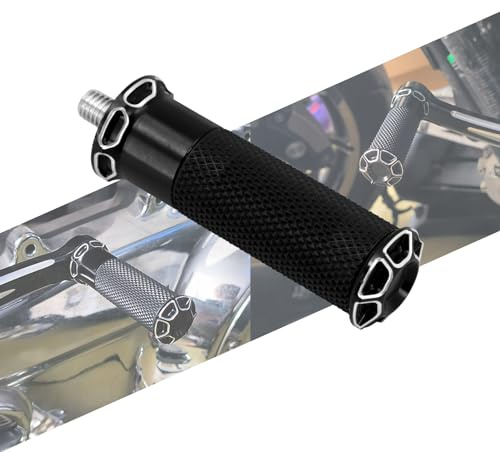 HCmotorku Palanca de cambios de motocicleta con tornillo de aluminio para la mayoría de Harley Sportster XL883 Softail Dyna Touring Street Glide Road King, color negro