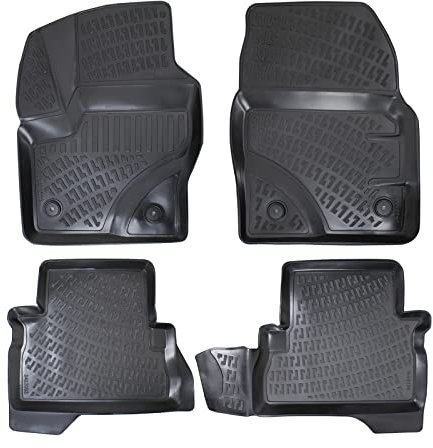 fussmattenprofi.com 3D Gummimatten Set für Ford C-Max II (2.Gen) Baujahr 2010-2019 | Extra Hoher Rand Allwetter Auto Fussmatten I TPE Geruchlos rutschfest Fußmatten Zubehör