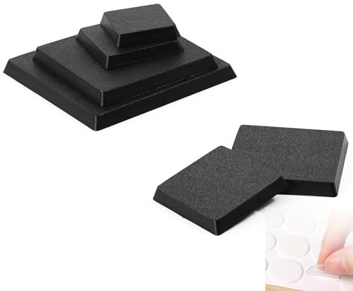 Evemodel gemischt Rechteckig Quadratisch Base Modell Basis aus Kunststoff für Figuren oder Miniaturen für War Games Tisch Dekoration (quadratisch)