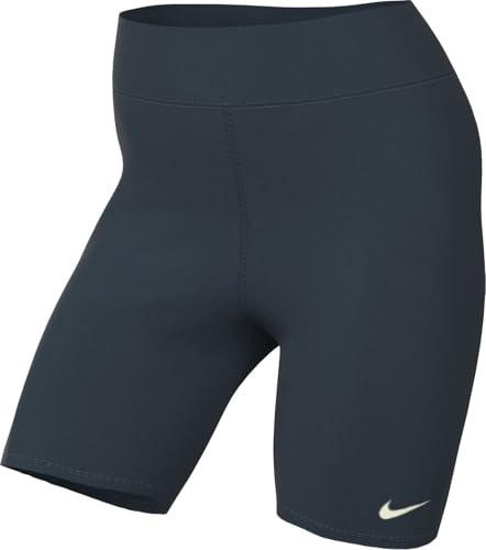 Nike Damen Classic High-Waisted 8In Shorts, Armoury Navy/Sail, M
