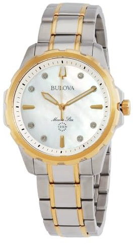 Bulova Orologio Analogico Automatico Donna con Cinturino in Acciaio Inossidabile 98P227