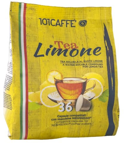 101CAFFE' Tea al Limone | Confezione da 36 capsule compatibile con Nespresso