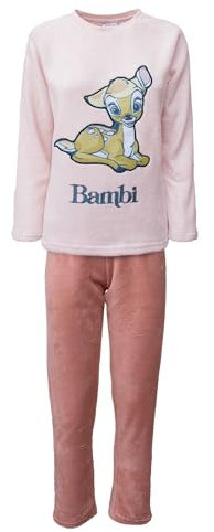 Disney Bambi Donna Pigiama Lungo (Rosa Chiaro,XL)