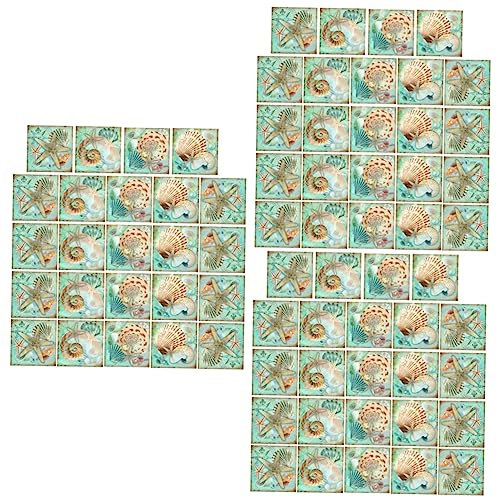 DOITOOL 72pcs Bathroom Tile Stickers Peel and Stick Wall Decor Motif Easy to Clean DIY Home Decor Self-Adhesive Kitchen Splashback