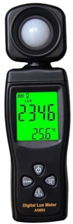 HOMSFOU Messgerät Luxmeter Photometer Handbeleuchtungsmesser Hochpräzisionsphotometer Für Agrarforschung Lichtsteuerung in Wohnhäusern Bürogebäuden Lagerhallen Produktionsstätten Landwirts