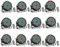 Rtktoup 12PCS 36 LED Par Lichter, RGB Bühnenlichter, DMX Disco Lichter mit Fernbedienung, Effektstrahler mit klangaktivierter Steuerung, für Bar Hochzeiten Geburtstagsfeiern Halloween Weihnachten