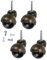 BELLIFFY 4 Stück Antike Goldene Möbelrollen, Kugelrollen Mit Stangenrad, 4Er Set, Ersatz Stuhlrollen, Home Office Zubehör, Lenkrollen, Computerstuhlrollen, Bürostuhlrollen