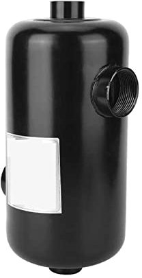 EBAYTV Poolheizung, Schwimmbad Wärmetauscher Wasserkühler Wärmepumpe Warmwasserbereiter Teile Edelstahl Flüssigkeit Heizung Pool Thermostatausrüstung