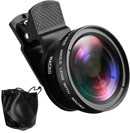 HD -Objektiv für Smartphone - Super -Makro- und Weitwinkel -Linsen -Kit, Universal Clip Zubehör Alle Telefone | Verbessern Sie Ihre professionellen tragbaren Fotos, perfekten Reise- und kreativen Foto