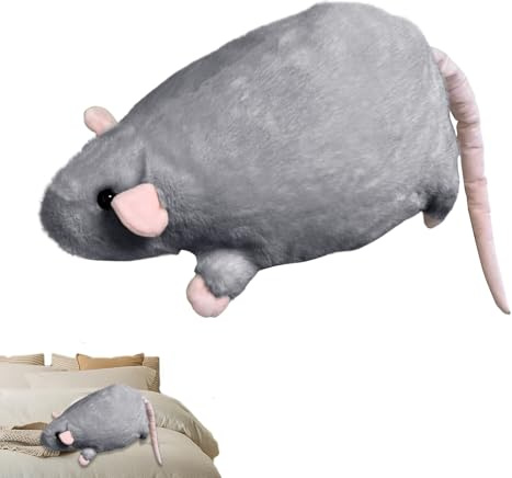 PhnkjGh Jouet Souris en Peluche - Animale Réaliste,Jouet Doudou Souris pour Détente, Jeu d'Imitation, Fête, Chambre à Coucher et Salon