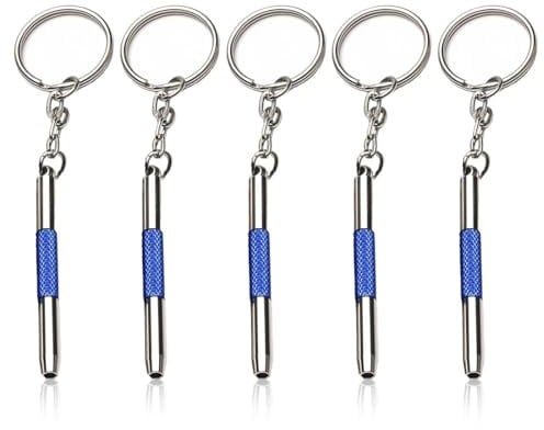 BDEPSTR Tournevis Lunettes Opticien,Lot de 5 Mini Tournevis pour Lunettes,Tournevi 3 en 1 en Acier Inoxydable,Petit avec Trousseau de Clés,pour Montres Bijoux,Réparation de Jouets