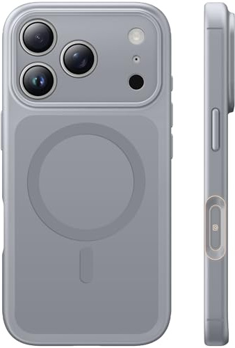 TAURI für iPhone 17 Pro Hülle 6,3 mit Vollständiger Kameraschutz, Kompatibel mit MagSafe, Mattrückseite, Kameratasten- Schutz, Stoßfest Militärstandard Magnetisch Handyhülle - Titan Natur