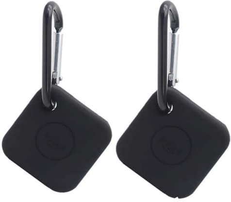 YOSADIER Silicone Protective Shell for Tile Mate Pro Smart Key Finder 2Pcs Easy Installation Portable Cover Black