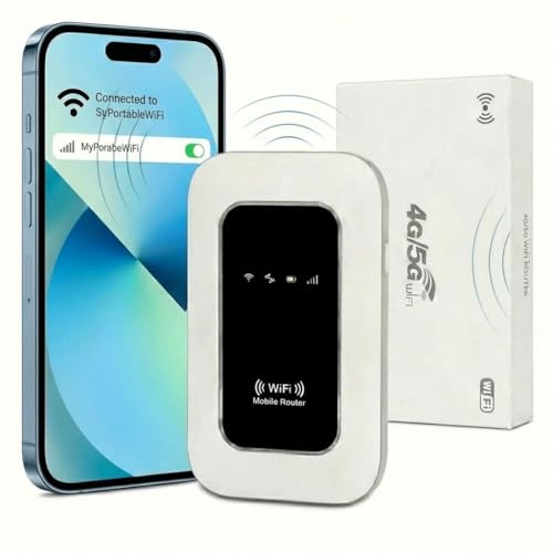 Routeur 5G Portable Débloqué,Hotspot Mobile WiFi 4G/5G (Carte SIM),Connecte 28 Appareils,Voyage, Bureau, Maison