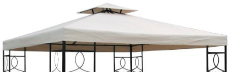 habeig Ersatzdach 310g/m² Wasserdicht, circa 3 x 3 m, Pavillondach Wasserfest, beige, 298 x 298 x 18 cm, 73011