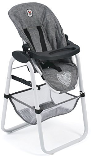 Bayer Chic 2000 655 76 Puppen-Hochstuhl, Jeans Grau