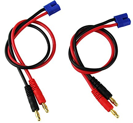 OliYin 2 stücke EC3 Männlich Stecker zu 4mm Bananenstecker Ladegerät Adapter Silikon Kabel 14awg 30 cm 11,8 zoll (packung von 2)