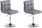 CLP 2er Set Lounger Palma V2 Mit Kunstlederbezug I 2 x Höhenverstellbarer Polsterstuhl Mit Rückenlehne, Farbe:grau