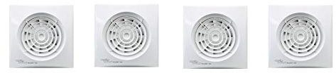 Envirovent SIL100TSilent Bathroom Extractor Fan - for 4 100mm ducting (4 Pack)