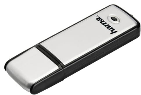 Hama USB-Stick USB 2.0, 64 GB, USB-A-Speicher mit 15 MB/s für die tägliche Aufbewahrung, Elegantes und kompaktes Design mit Schutzkappe, ideal für PC und Laptops, Schwarz und Silber