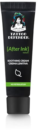 Tattoo Defender – After Ink Nature 10ml – Beruhigende Und Feuchtigkeitsspendende Creme Zur Pflege Neuer Tattoos – Mit Hyaluronsäure Und Sheabutter – Ohne Vaseline – Dermatologisch Getestet