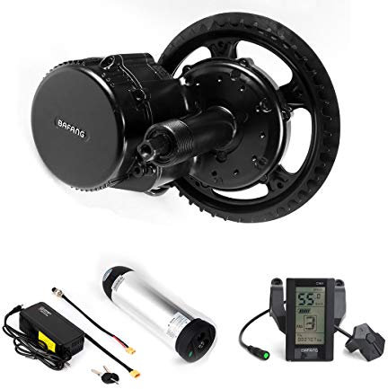 BAFANG 250W Mid Drive BBS01B 36V Ebike Mid Motor Conversion Kit con batería incluida Pantalla LCD y Cargador Opcionales de 10Ah / 17.4Ah