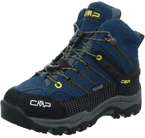 CMP Kids Rigel Mid Trekking Shoes, Blue Ink-Yellow, Gr. 41