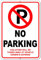 Schild mit Aufschrift No Parking Here, 20,3 x 30,5 cm, Aluminiumschild mit Aufschrift Do Not Block Driveway