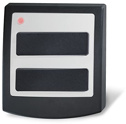 Novoferm Bouton poussoir intérieur sans fil Signal 111 (couleur scj, 2 canaux, fréquence 433 MHz, KeeLoq code changeant, pour contrôler 2 entraînements ou 1 entraînement + 1 éclairage) TM14874040150