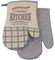 Lot de 2 gants de cuisine avec aimants, gants de barbecue, gants de cuisine, gants de cuisine, gants de cuisine, beige gris rétro F20A747B