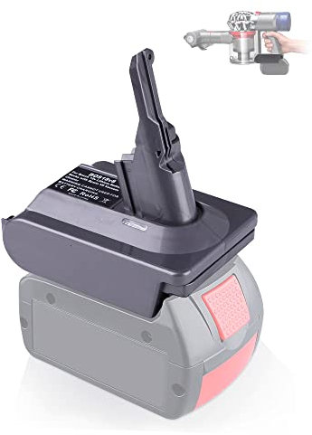 URUN Adaptateur de batterie Dyson V8, adaptateur BOS18V8, pour batterie Bosch Professional 18 V, compatible avec les aspirateurs Dyson V8 Serie Animal Absolute (adaptateur uniquement)