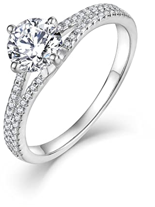 starchenie Bague de Fiançailles 1CT en Argent 925 pour Femme