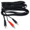 DRUT 5m 3.5mm to Twin RCA Stereo Aux Phono Audio Cable Mini Jack Lead Cord Y Splitter Headphone Cord RCA Y Splitter Adapter 16.5ft Black Nickel Connectors