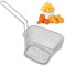 5 Stück Frittierkorb Klein Edelstahl Friteusenkorb Mini Pommes Körbchen mit Griff Frittierkörbchen für pommes Frites Garnelen Zwiebelringen