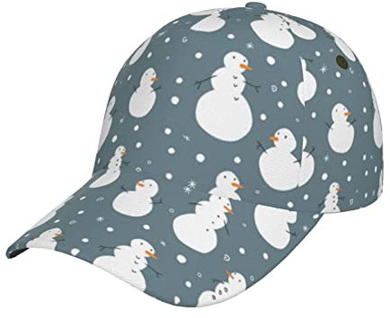 Athletic Baseball Cap Xmas Weihnachten Schneemann Familie Snapback Baseballmütze Schwarz, Siehe Abbildung, One size