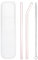 sourcing map Glass Straw, 2pcs 8 inch Long Reusable Straws, Travel Tumbler Replacement Straw Long with Cleaning Brush and Box for Frozen Bubble Tea Drinks, Pink