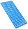 Non Slip Bath Mat Shower Mats Anti Mould for Bathroom and Bathtub with Large Suction Cup and Thickened Rubber Backing Long (Blue without hair brush, 88x44cm)