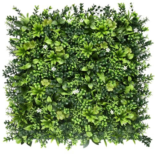 BONERVA | Jardín Artificial Vertical México | Pack 4 Piezas 50x50 cm | Planta Artificial de Diseño para paisajismo, hogar o jardín | MAL1213