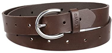 Levi's Damen Fully Adjustable Perforated Slim Belt Gürtel, Braun perforiert, 2X
