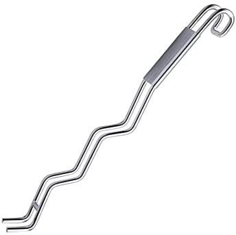 SuKeYuan BBQ Grill Grate Lifter Narrow Grid Grill Lifter Stainless Steel Barbecue Accessories for Camping