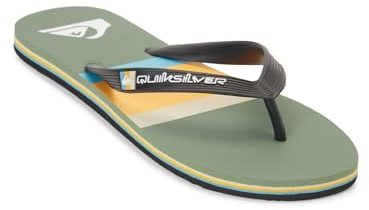 Quiksilver Herren Molokai Stripe Sandale, Green 1, 44 EU