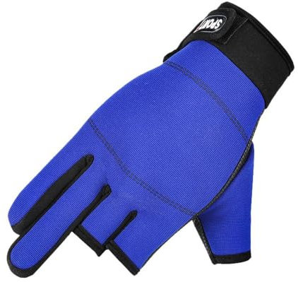 TopHomer DREI-Finger Sport Radsporthandschuh, Anti-Rutsch Fahrradhandschuh Handschuhbike Atmungsaktives Handschuh Handgelgelenk Anpassung für Wandern Klettern Fahrautos Outdoor Sportarten (Blau)