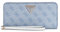 GUESS Laurel SLG Large Zip Around L Light Blue Logo
