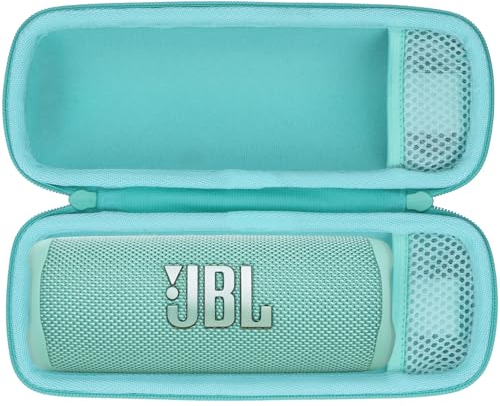 Lebakort Hard Case Compatible with JBL Flip 7/6 / 5/4 Waterproof Portable Bluetooth Wireless Speaker (Teal Case)