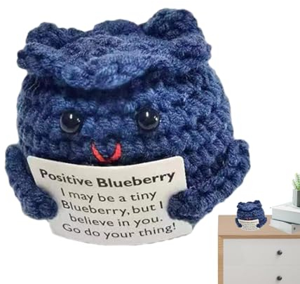 Ruwshuuk Früchte häkeln, emotionale Unterstützung häkeln Gemüse | Zwiebel Blaubeerhase Häkeldekor Spielzeug - Onion Blueberry Bunny Cheer up Cartoon-Strickpuppe, lustiges, süßes